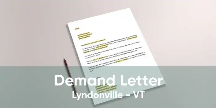 Demand Letter Lyndonville - VT