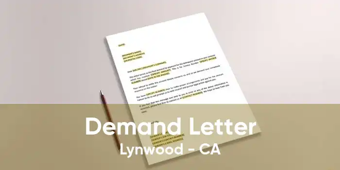 Demand Letter Lynwood - CA