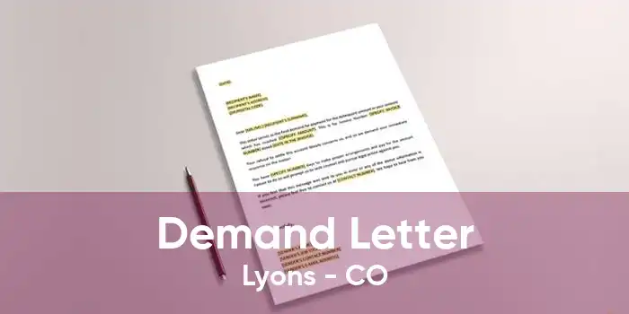 Demand Letter Lyons - CO