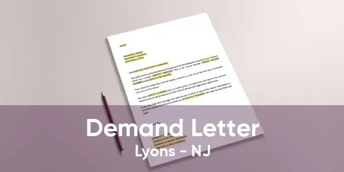 Demand Letter Lyons - NJ