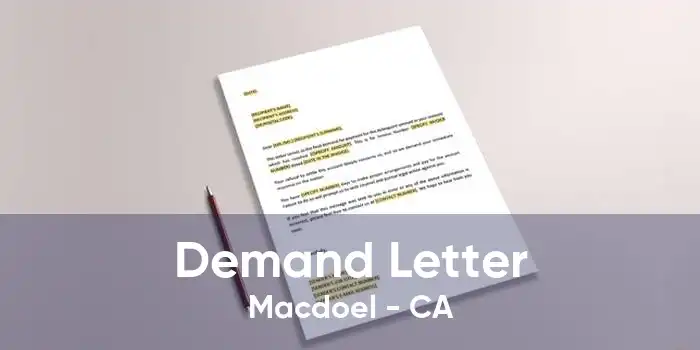 Demand Letter Macdoel - CA