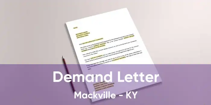 Demand Letter Mackville - KY