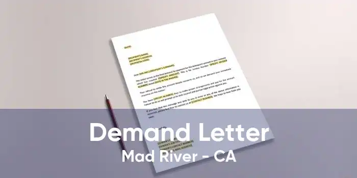 Demand Letter Mad River - CA