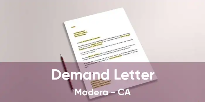  Demand Letter Madera - CA