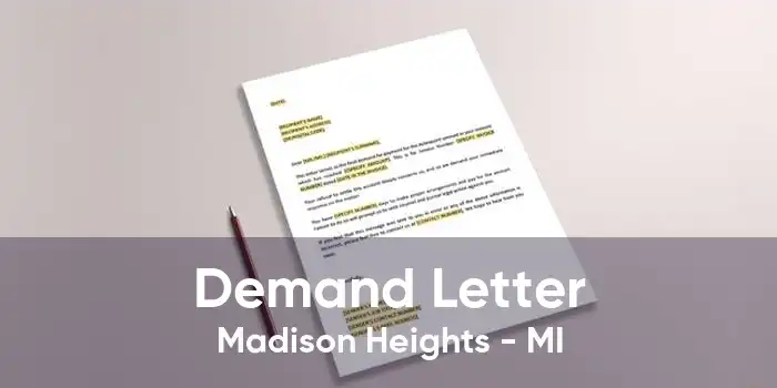 Demand Letter Madison Heights - MI