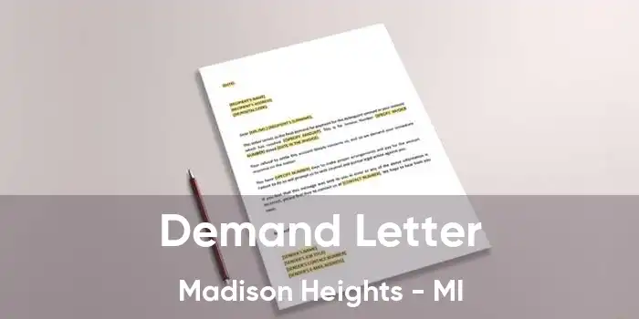 Demand Letter Madison Heights - MI