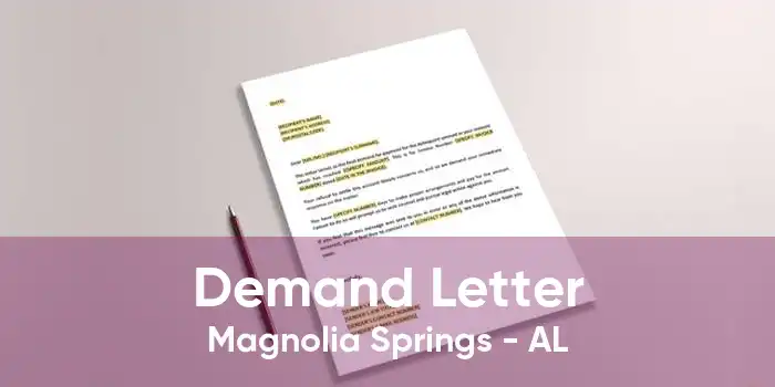 Demand Letter Magnolia Springs - AL