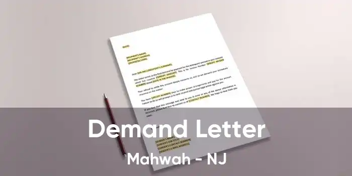 Demand Letter Mahwah - NJ