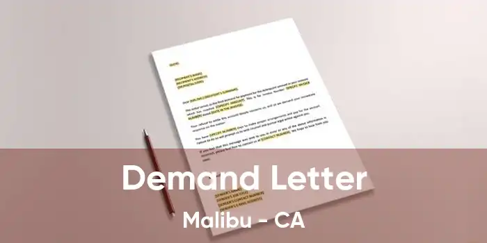 Demand Letter Malibu - CA