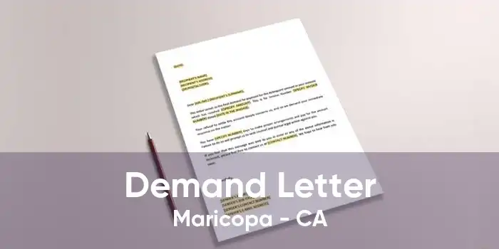 Demand Letter Maricopa - CA