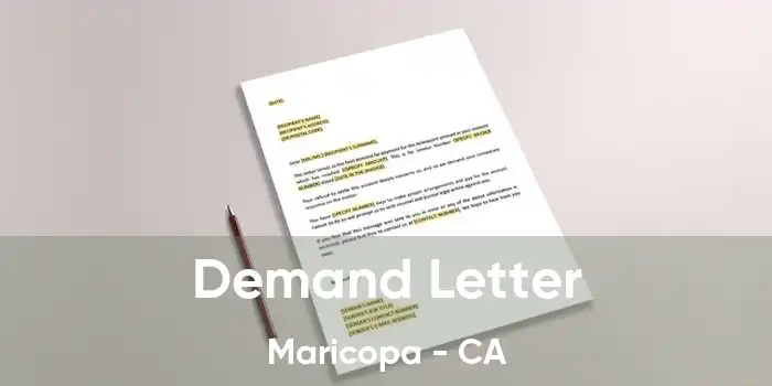 Demand Letter Maricopa - CA