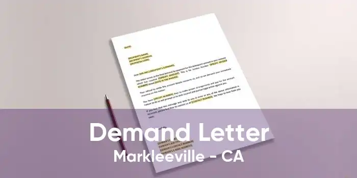Demand Letter Markleeville - CA