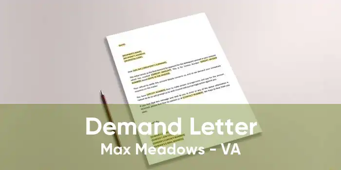 Demand Letter Max Meadows - VA