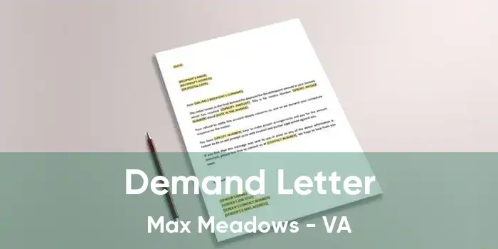 Demand Letter Max Meadows - VA