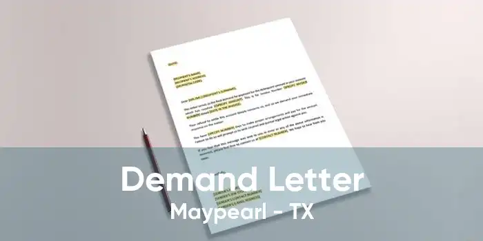 Demand Letter Maypearl - TX