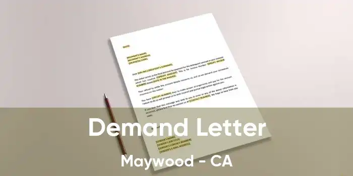  Demand Letter Maywood - CA