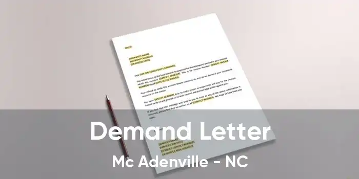 Demand Letter Mc Adenville - NC