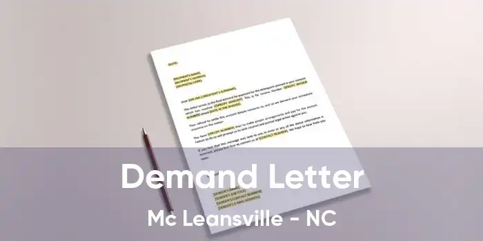 Demand Letter Mc Leansville - NC