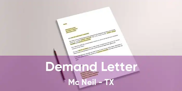 Demand Letter Mc Neil - TX