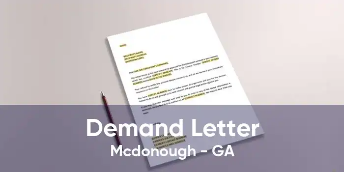 Demand Letter Mcdonough - GA