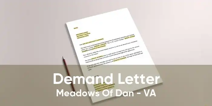 Demand Letter Meadows Of Dan - VA