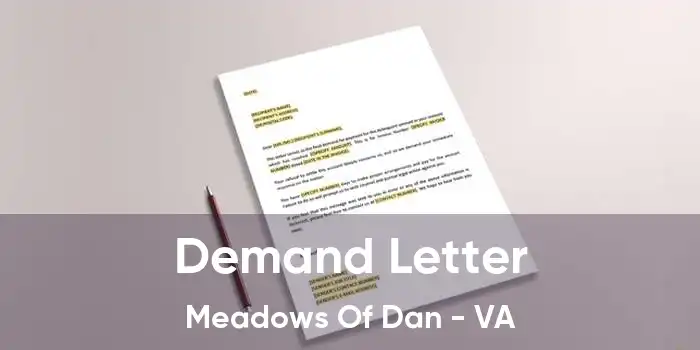  Demand Letter Meadows Of Dan - VA