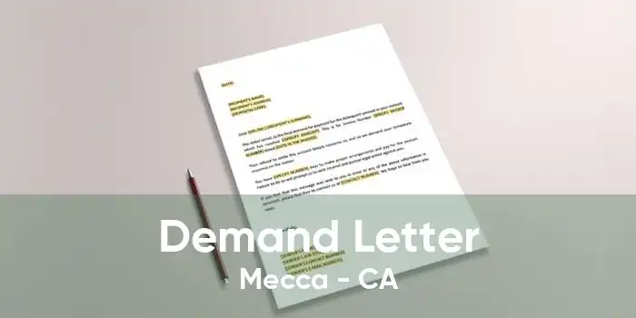 Demand Letter Mecca - CA