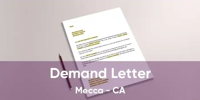 Demand Letter Mecca - CA