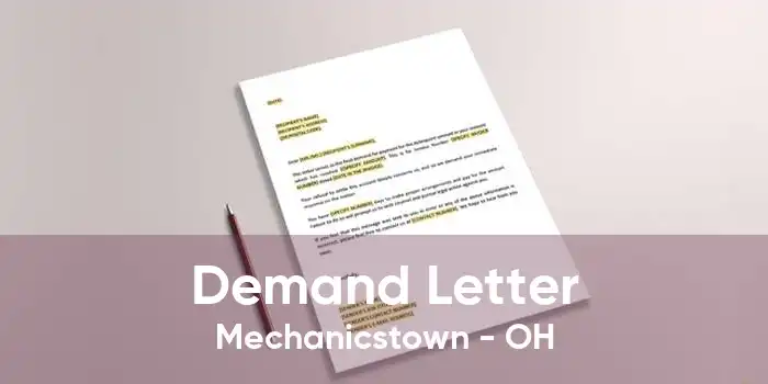 Demand Letter Mechanicstown - OH