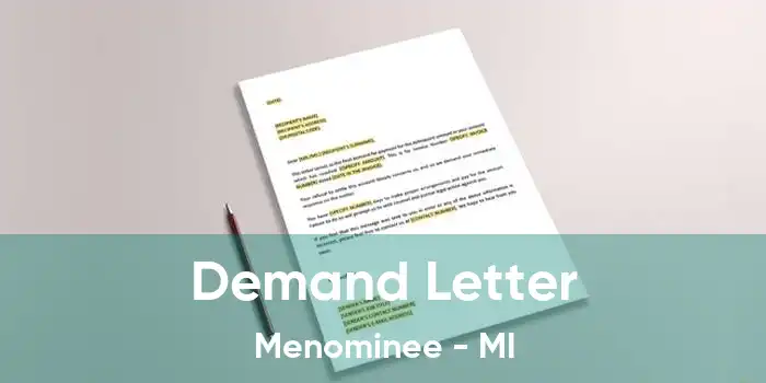  Demand Letter Menominee - MI