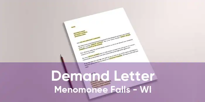 Demand Letter Menomonee Falls - WI