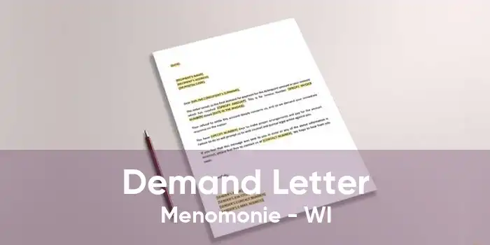 Demand Letter Menomonie - WI