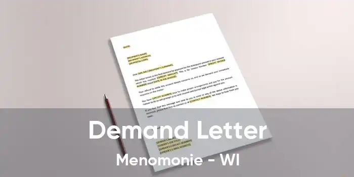 Demand Letter Menomonie - WI