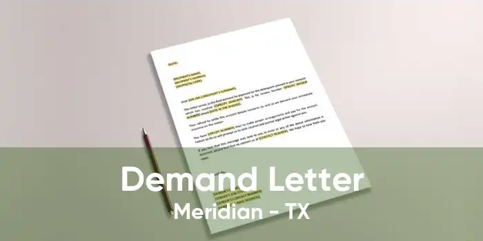 Demand Letter Meridian - TX