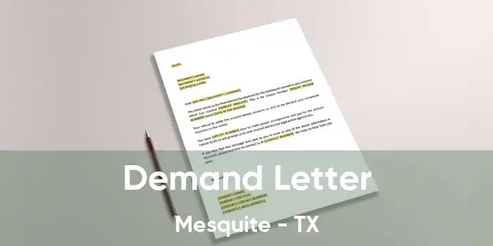 Demand Letter Mesquite - TX