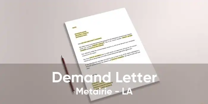 Demand Letter Metairie - LA