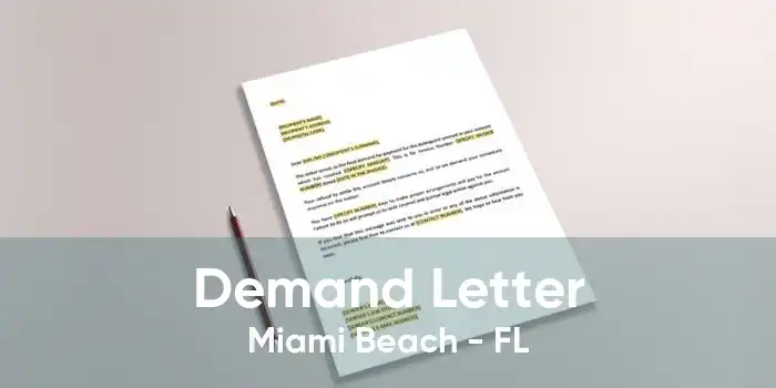 Demand Letter Miami Beach - FL