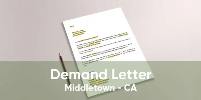 Demand Letter Middletown - CA