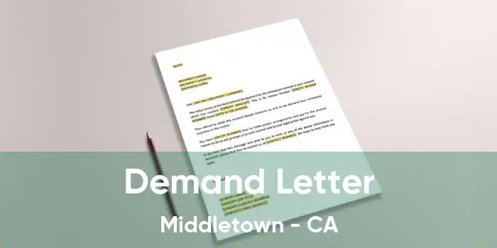 Demand Letter Middletown - CA