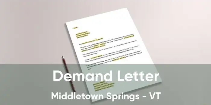 Demand Letter Middletown Springs - VT