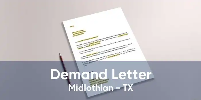 Demand Letter Midlothian - TX