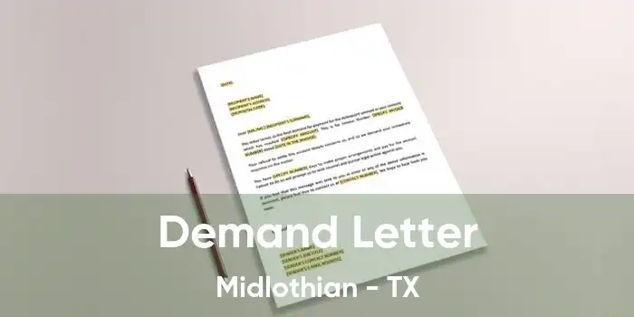  Demand Letter Midlothian - TX