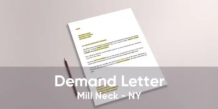 Demand Letter Mill Neck - NY