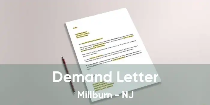  Demand Letter Millburn - NJ
