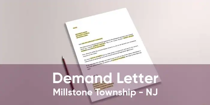 Demand Letter Millstone Township - NJ