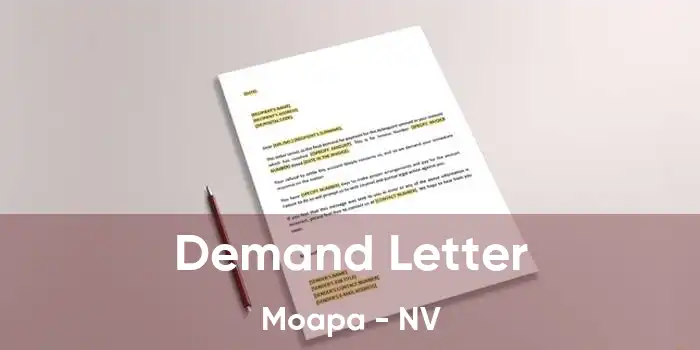 Demand Letter Moapa - NV