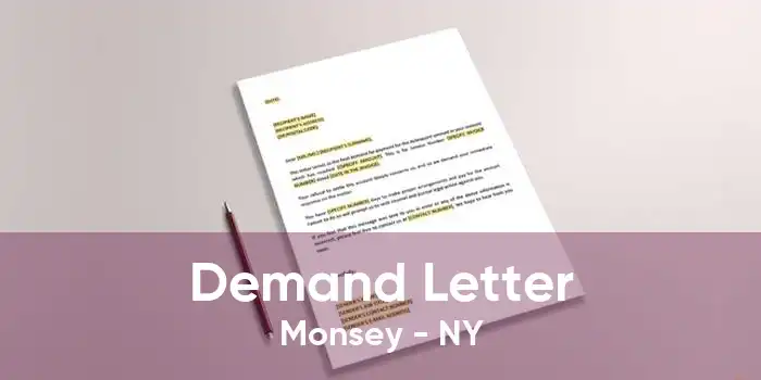 Demand Letter Monsey - NY