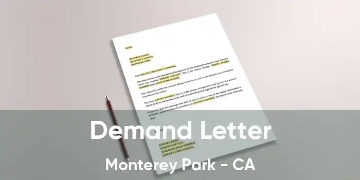 Demand Letter Monterey Park - CA