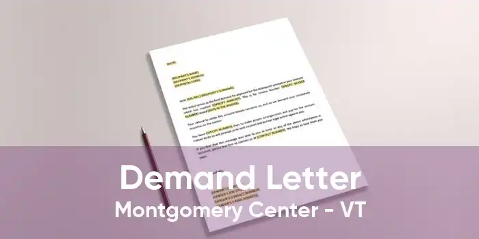 Demand Letter Montgomery Center - VT