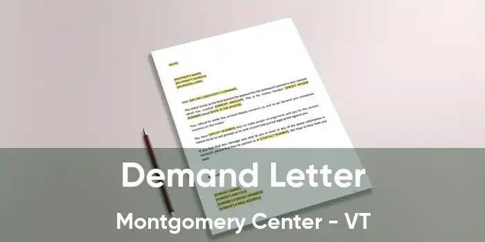  Demand Letter Montgomery Center - VT